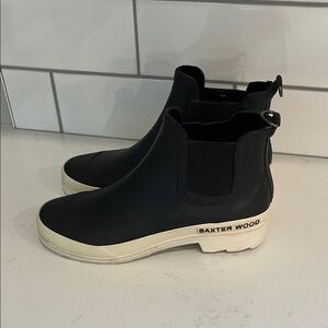 Baxter Wood Women's Black Rain Booties